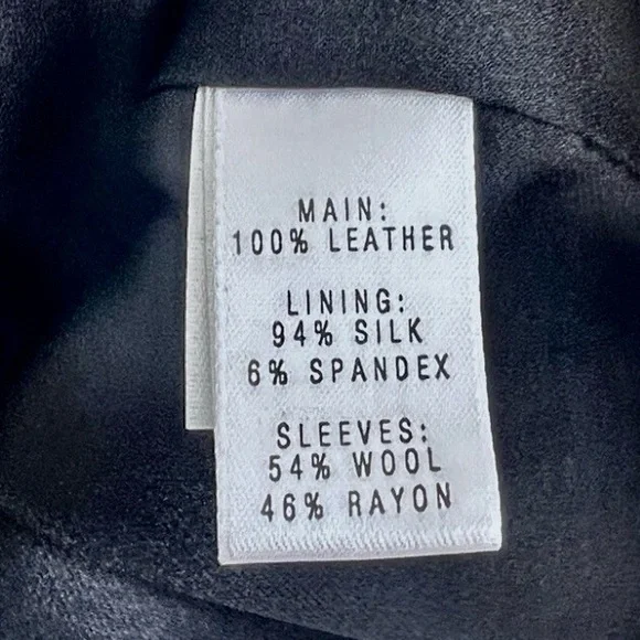 Women’s St. John Black Napa Leather Moto Jacket - Picture 10 of 11